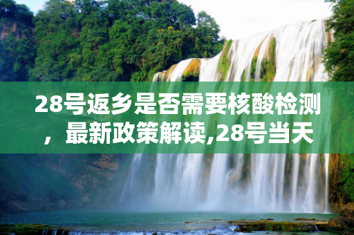 28号返乡是否需要核酸检测，最新政策解读,28号当天返乡需要核酸检测吗