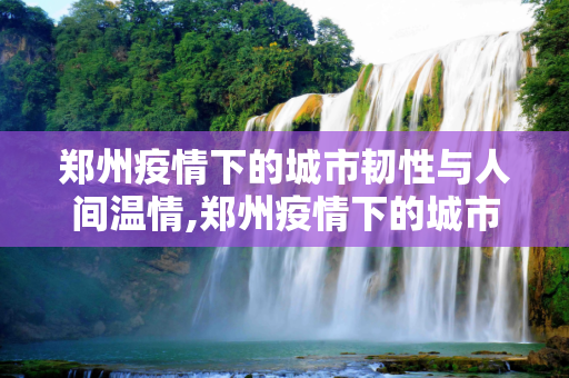 郑州疫情下的城市韧性与人间温情,郑州疫情下的城市韧性与人间温情