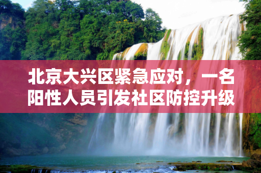 北京大兴区紧急应对，一名阳性人员引发社区防控升级,北京大兴发现一名阳性人员