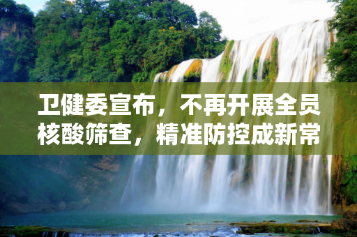 卫健委宣布，不再开展全员核酸筛查，精准防控成新常态,卫健委:不再开展全员核酸筛查