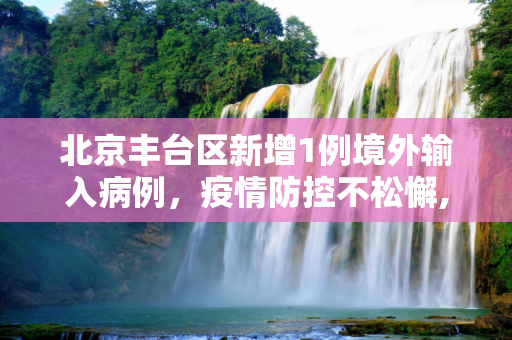 北京丰台区新增1例境外输入病例，疫情防控不松懈,北京丰台新增1例境外输入
