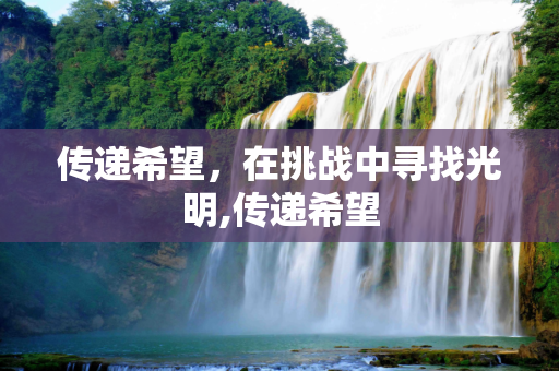 传递希望，在挑战中寻找光明,传递希望