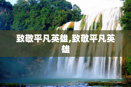 致敬平凡英雄,致敬平凡英雄