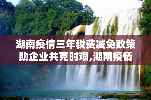 湖南疫情三年税费减免政策助企业共克时艰,湖南疫情三年税费减免政策助企业共克时艰
