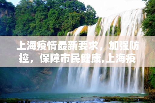 上海疫情最新要求，加强防控，保障市民健康,上海疫情最新要求