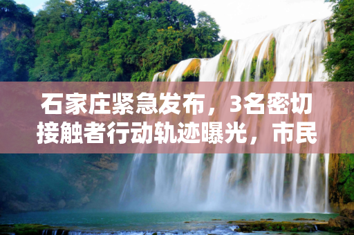 石家庄紧急发布，3名密切接触者行动轨迹曝光，市民需提高警惕,石家庄发布3名密切者行动轨迹
