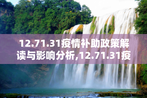 12.71.31疫情补助政策解读与影响分析,12.71.31疫情补助政策解读与影响分析
