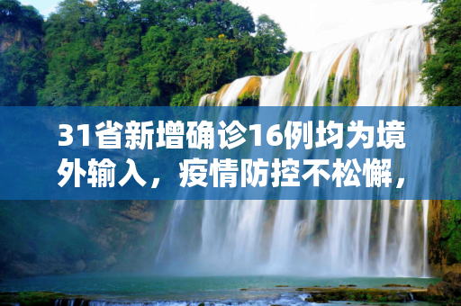 31省新增确诊16例均为境外输入，疫情防控不松懈，筑牢国门防线,31省新增确诊16例均为境外输入